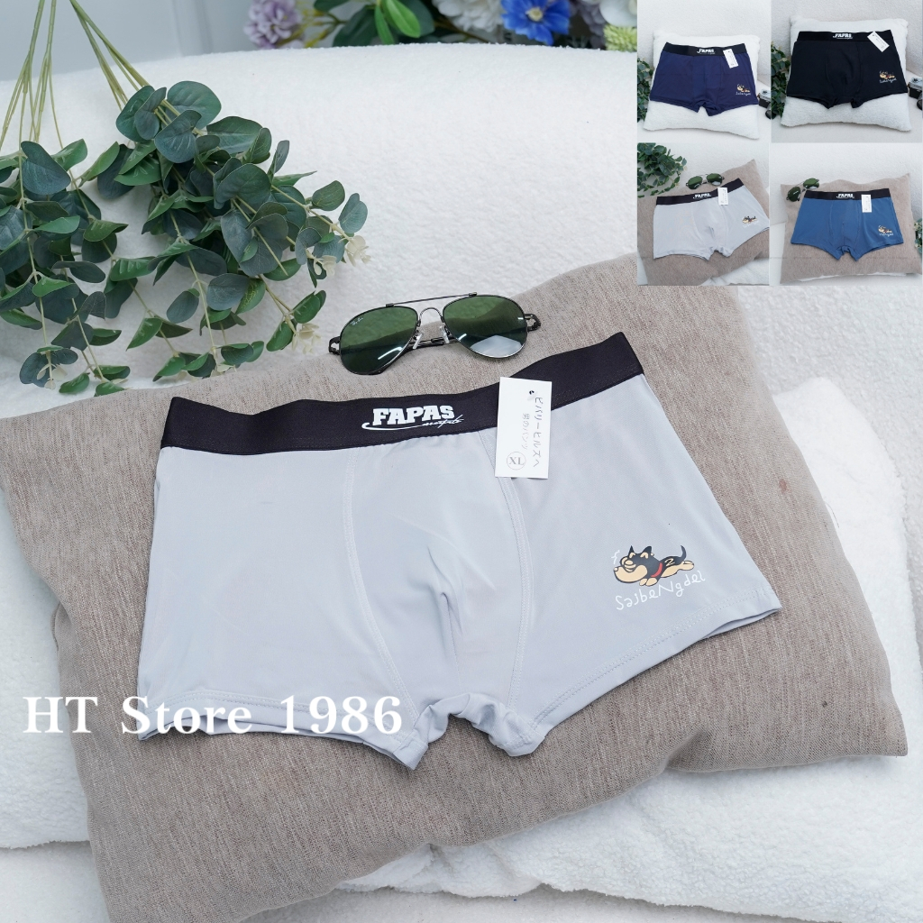 Quần sịp nam Fapas cao cấp chất thun lạnh, quần lót nam co giãn 4 chiều, combo 4 sịp nam, HT Store 1986