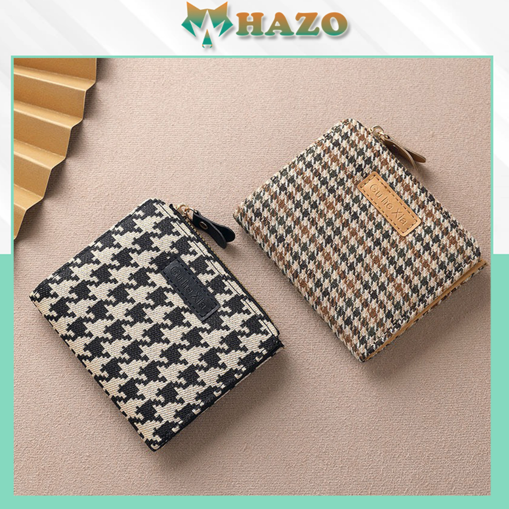 VÍ NGẮN NỮ CẦM TAY CAO CẤP GẤP ĐÔI THỔ CẨM GUHEXIA 619 KIỂU DÁNG SANG TRỌNG