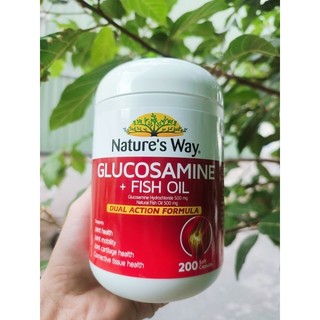 Viên uống hỗ trợ xương khớp glucosamin kết hợp dầu cá 𝐍𝐚𝐭𝐮𝐫𝐞'𝐬 𝐖𝐚𝐲 𝐆𝐥𝐮𝐜𝐨𝐬𝐚𝐦𝐢𝐧𝐞 + 𝐅𝐢𝐬𝐡 𝐎𝐢𝐥 hộp 200 viên