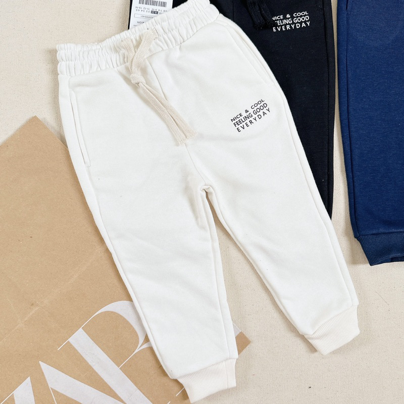 Set 3 quần nỉ da cá Za.ra cho bé trai siêu đẹp size từ 12-24 cân