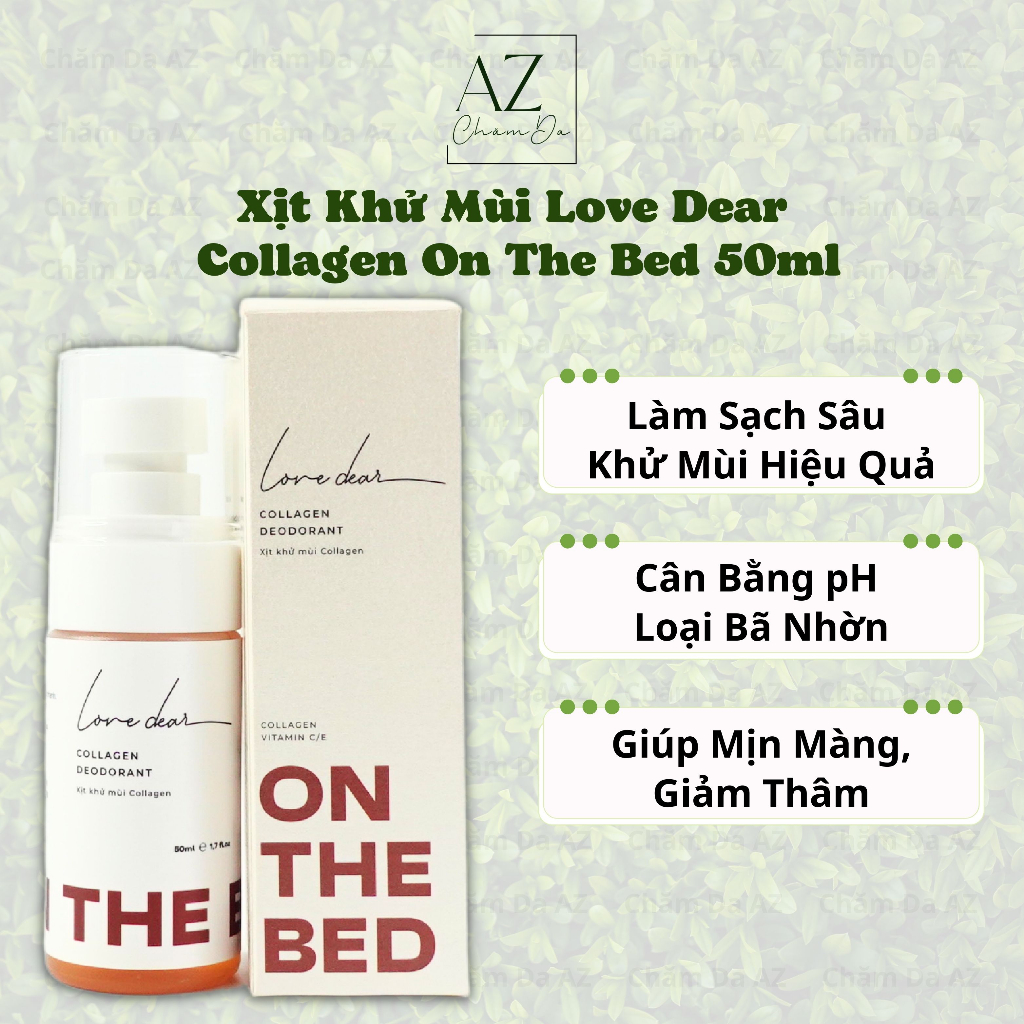 Xịt Khử Mùi Hương Nước Hoa Love Dear - Collagen Và Vitamin C E Dưỡng Trắng Da 50ml - chamdaaz