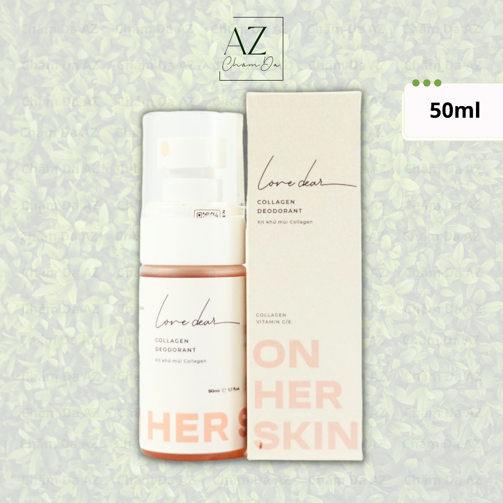 Xịt Khử Mùi Hương Nước Hoa Love Dear - Collagen Và Vitamin C E Dưỡng Trắng Da 50ml - chamdaaz