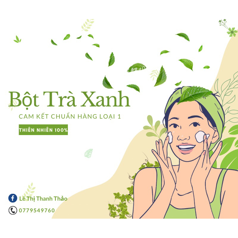 Bột Lá Trà Xay Đắp Mặt Nạ Thiên Nhiên