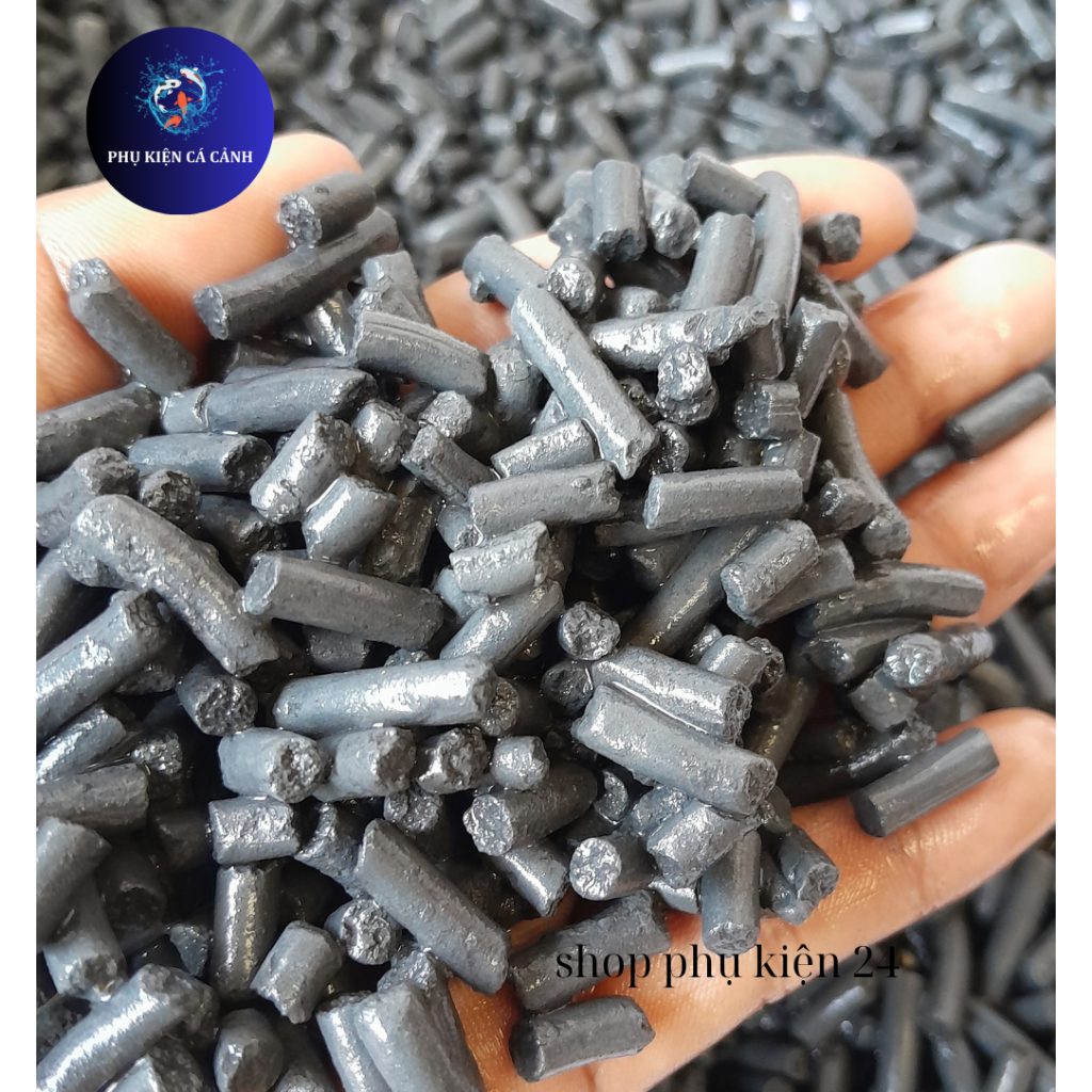 100 gram -1kg than hoạt tính dạng viên dùng cho bể cá hoặc lọc nước.
