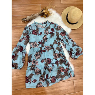 pass used🔥 đầm chiffon hoa pastel zara aut size S (hình mặc thật)