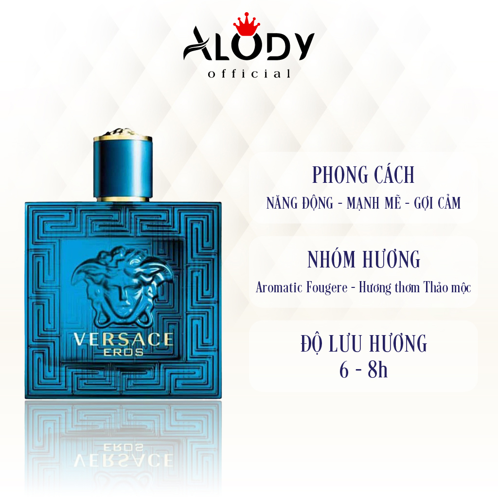 Nước hoa nam Versace Eros EDT chính hãng thơm lâu chiết 10ml – Dầu thơm nam tính, trẻ trung, gợi cảm