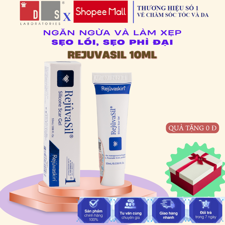 Gel làm xẹp sẹo lồi, sẹo phì đại Rejuvasil 10ml