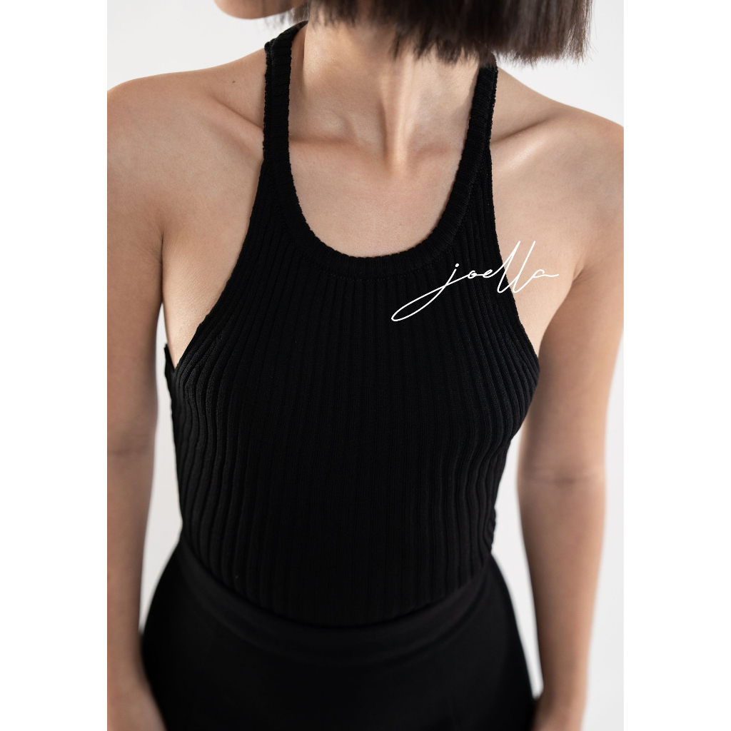 Áo tank top ba lỗ hai dây mảnh chất dệt kim form baby tee