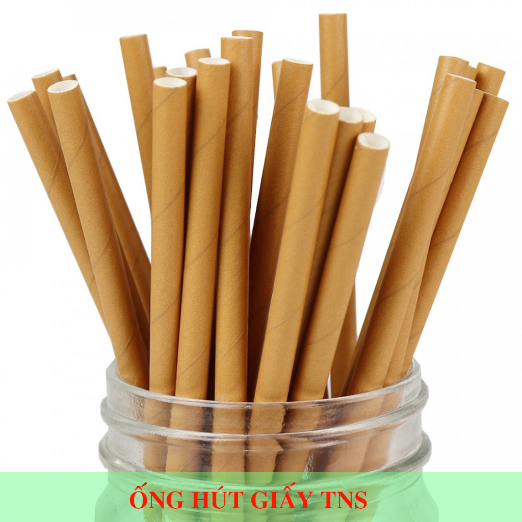 Ống hút giấy phi 8 (100 ống/bịch)