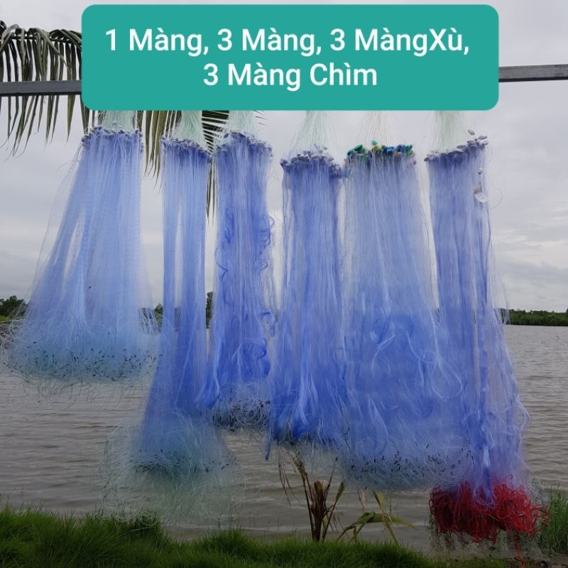Lưới Đánh Cá 3 Màng Cao Cấp - Cao 80 - 90cm, Dài 100m