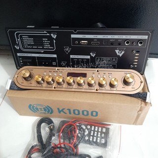 Mạch loa kéo xách tay k1000, 100w, 2 kênh, có màn hình