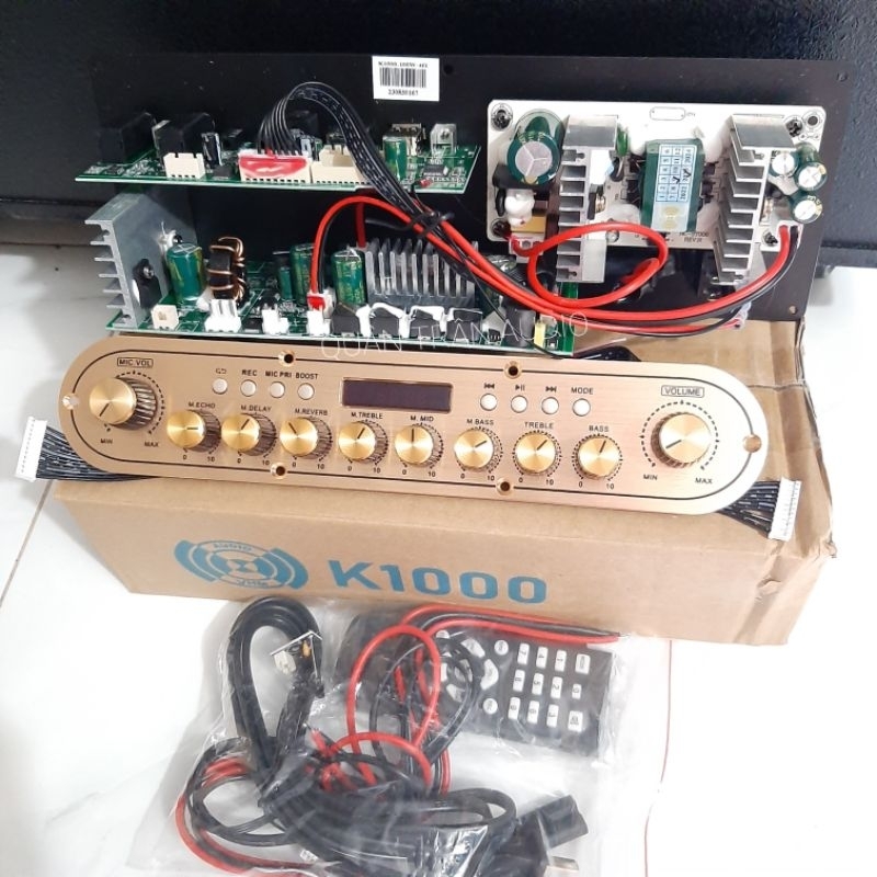 Mạch loa kéo xách tay K1000, 100W, 2 Kênh