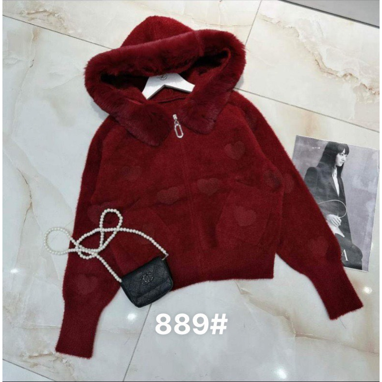 ÁO LEN ÉP MŨ LÔNG 889