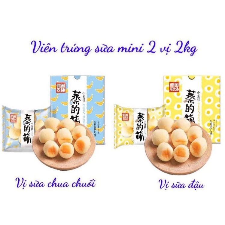 1 gói - Bánh viên mini sữa đậu / sữa chua Chuối