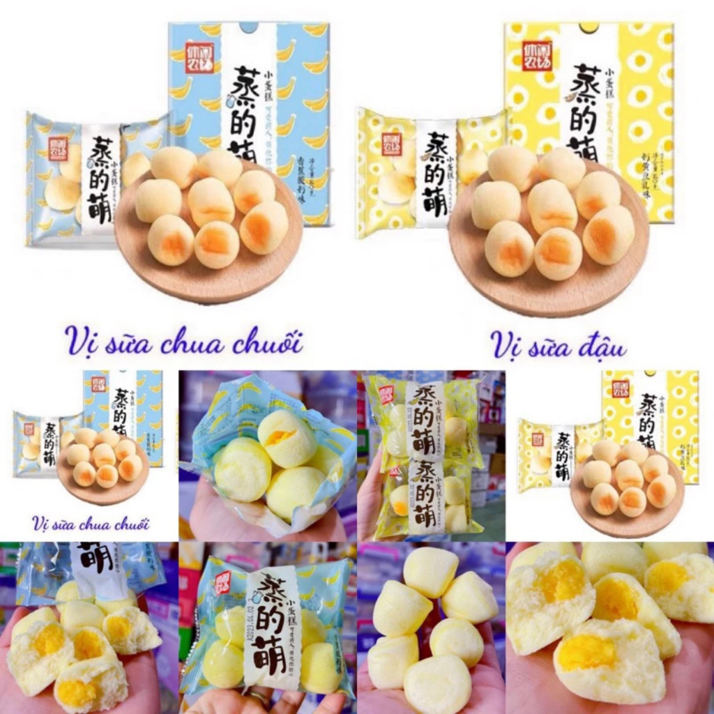 1 gói - Bánh viên mini sữa đậu / sữa chua Chuối