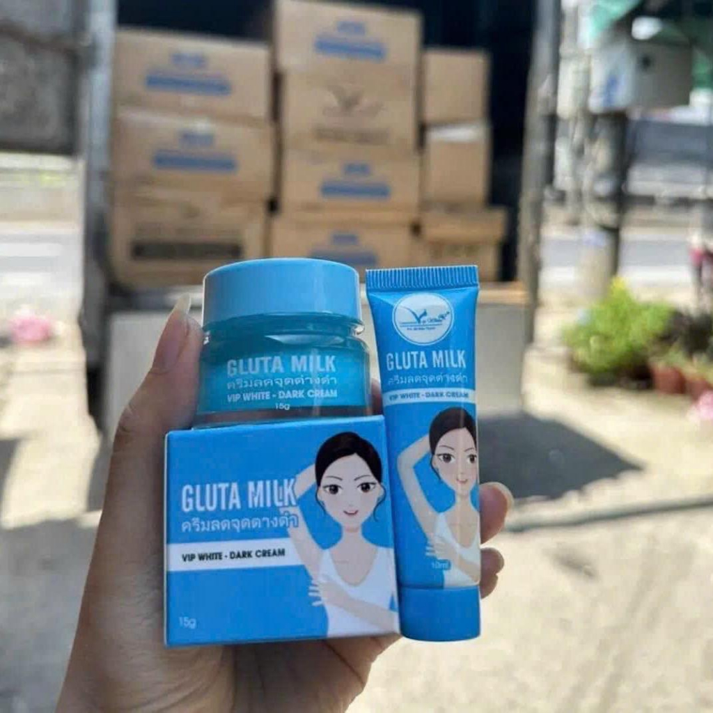 Kem giảm thâm nách Gluta Milk hủ 15g tặng 1 típ 10ml