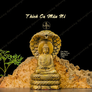 Tượng rắn thần naga che mưa cho đức phật thích ca mâu ni - tượng đồng thờ cúng