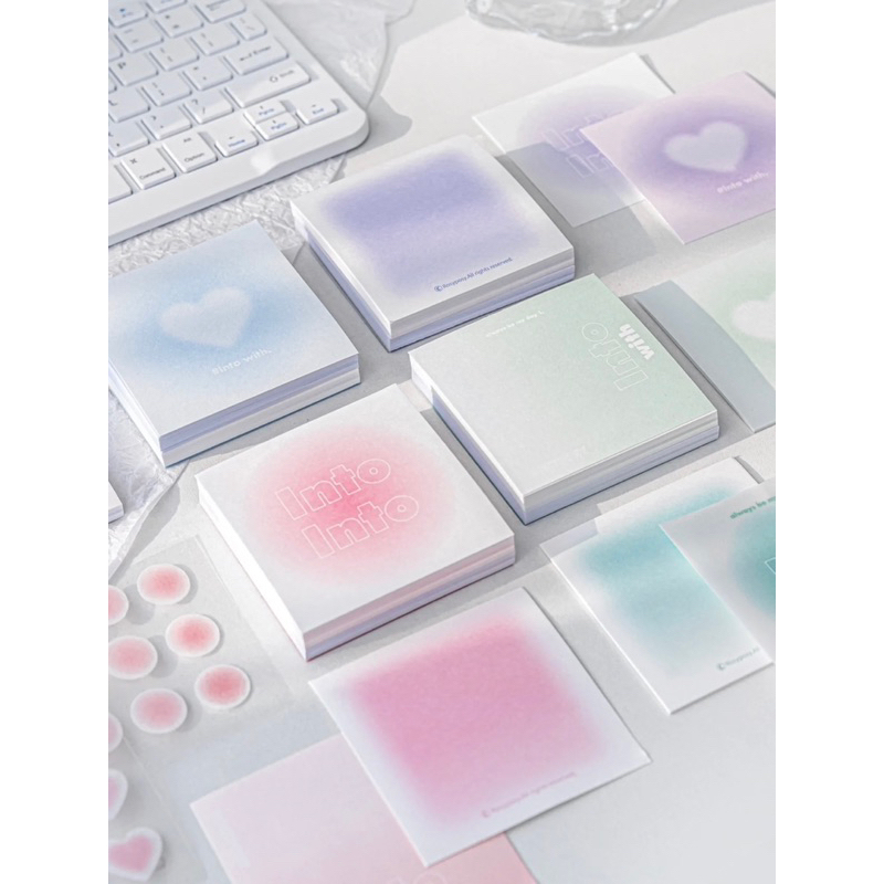 Hộp 112 tờ giấy note ROSYPOSY FALL IN, giấy ghi chú 4in1 tone màu pastel