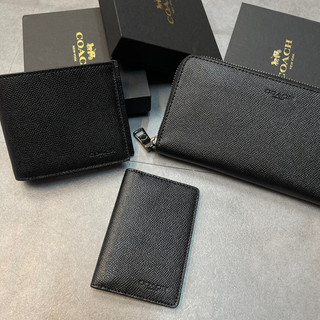 [Authentic💯] VÍ COACH NGẮN ĐEN BASIC, VÍ DÀI ĐEN BASIC, CARD HOLDER CHÍNH HÃNG