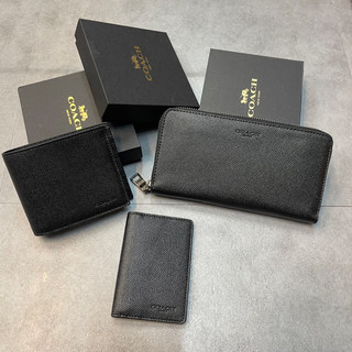 Ví coach ngắn đen basic, ví dài đen basic, card holder chính hãng