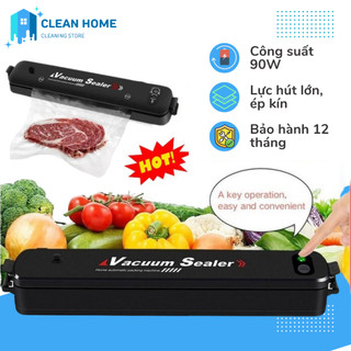 Máy Hút Chân Không Thực Phẩm Vacuum Sealer, Máy Hàn Miệng Túi Bảo Quản Thực Phẩm Cho Gia Đình, Tặng 10 Túi Hút