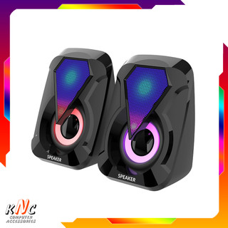 Loa máy tính mini leerfei speaker e-1053 yst-1046 y-9077 101z led rgb tự đảo màu dùng cho máy tính điện thoại