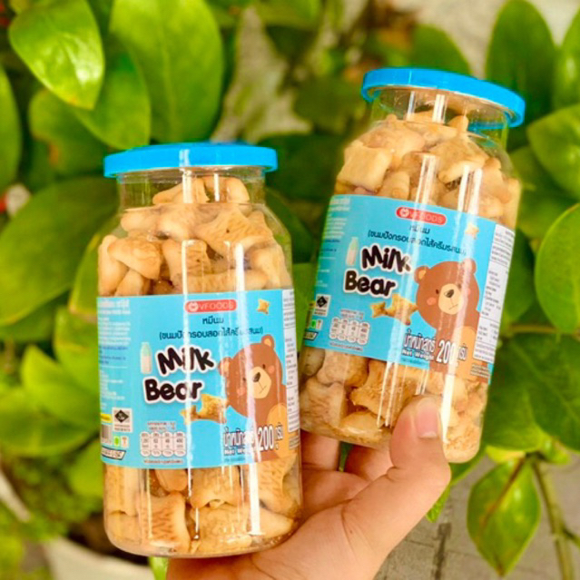 Bánh Gấu Kem Dâu Socola Thái Lan 200Gr Ăn Vặt Tiểu Muội