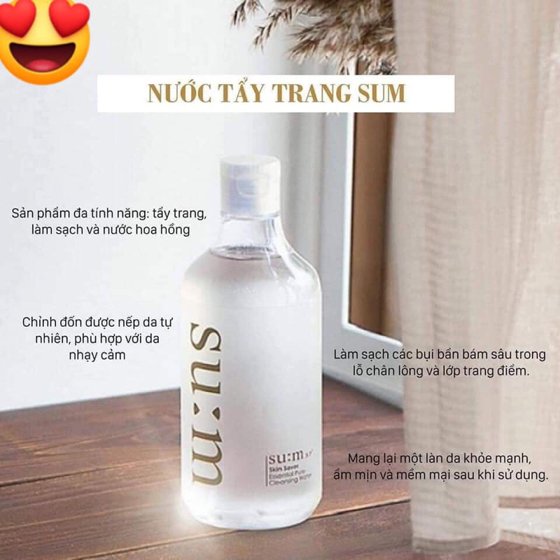 Set sữa rửa mặt  100ml + tẩy trang 400ml Su:m 37