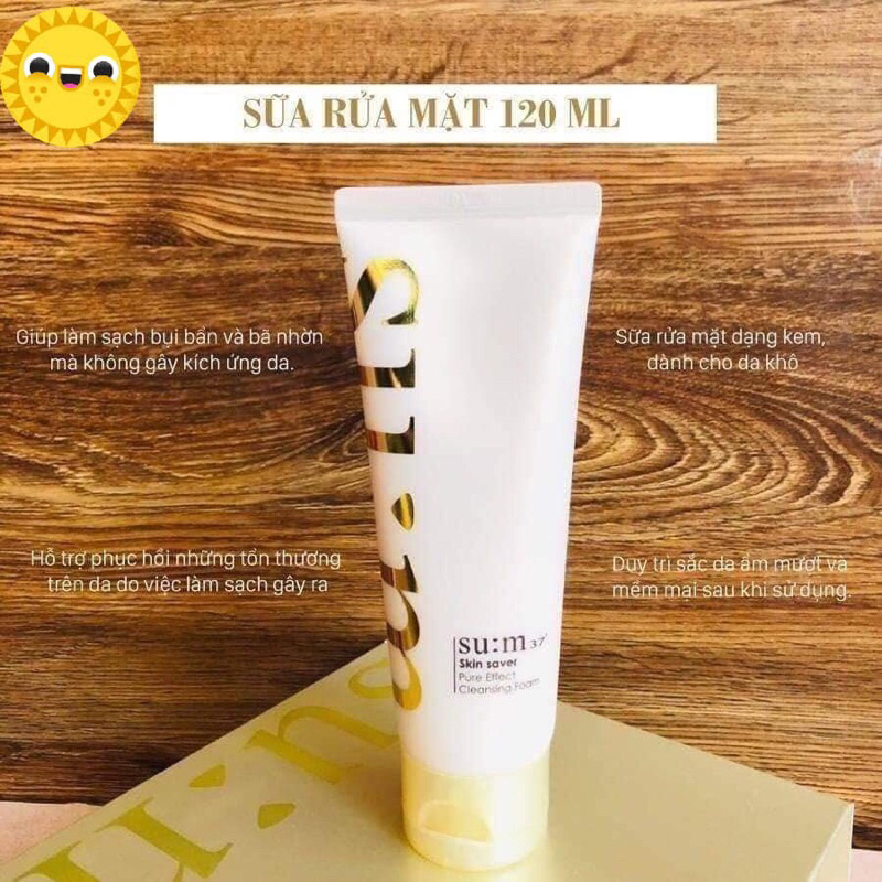 Set sữa rửa mặt  100ml + tẩy trang 400ml Su:m 37