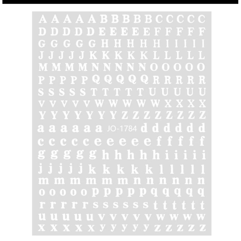 Sticker dán chữ cái