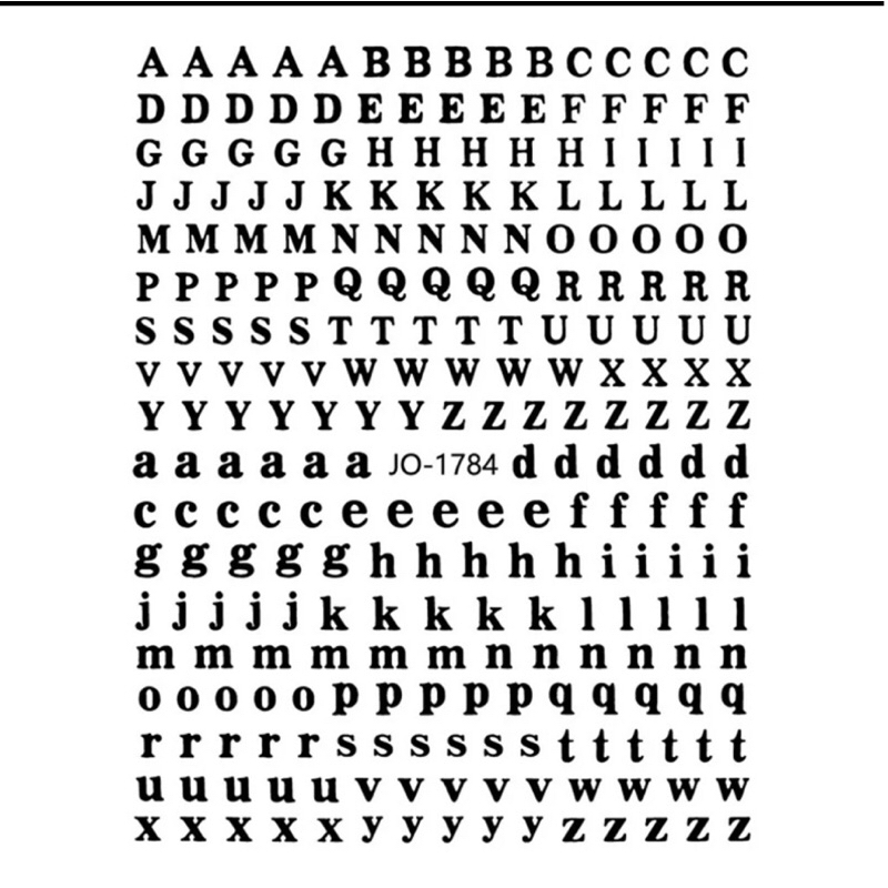 Sticker dán chữ cái