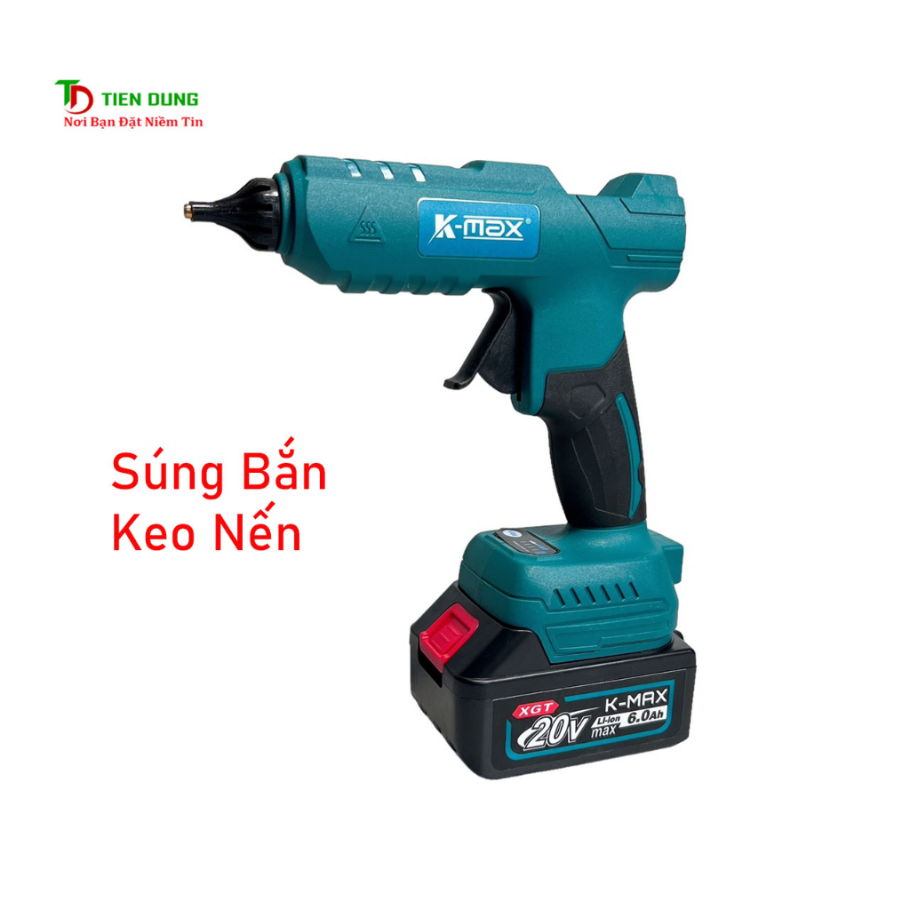 Súng bắn keo nến dùng pin K-max chân pin Makita phổ thông