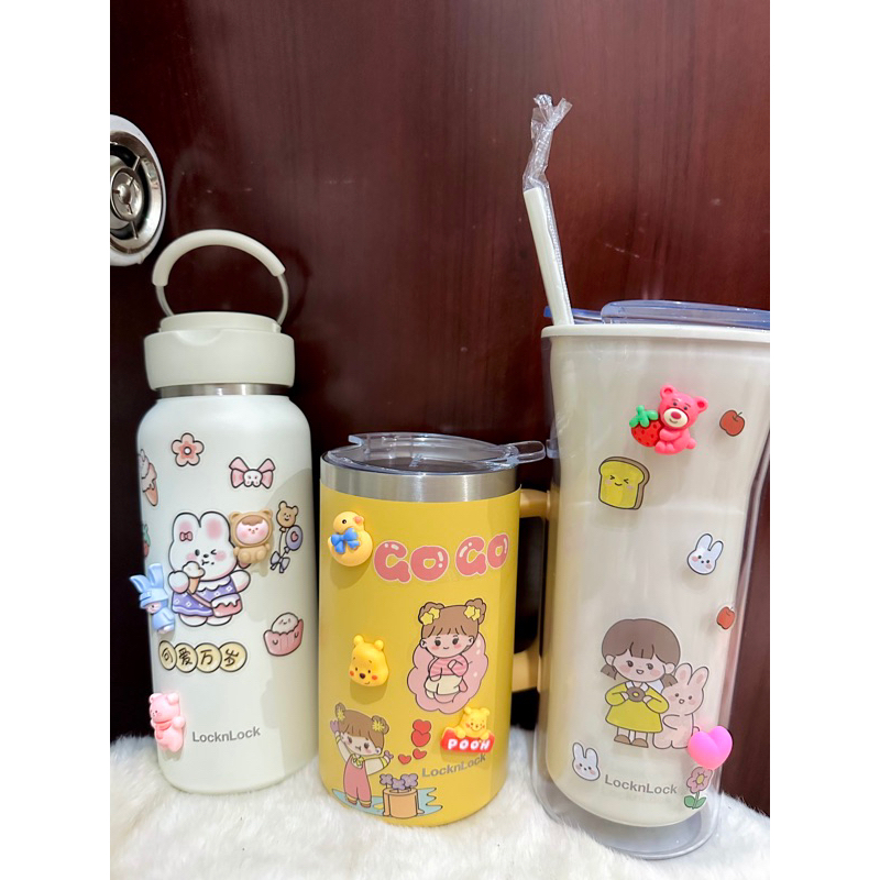 Hình Dán 2D 3D Dễ Thương Trang Trí Ốp Điện Thoại, Bình Nước Có Sẵn Keo