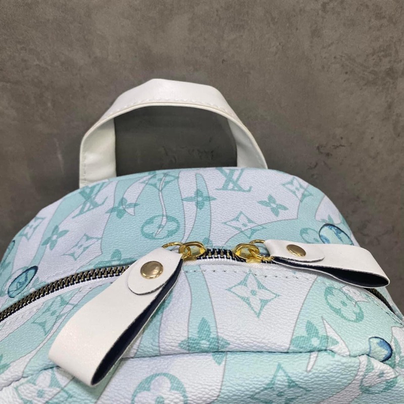 Balo DA cao cấp LV trắng loang mây , balo thời trang hot trend  - hàng Quảng Châu 2023