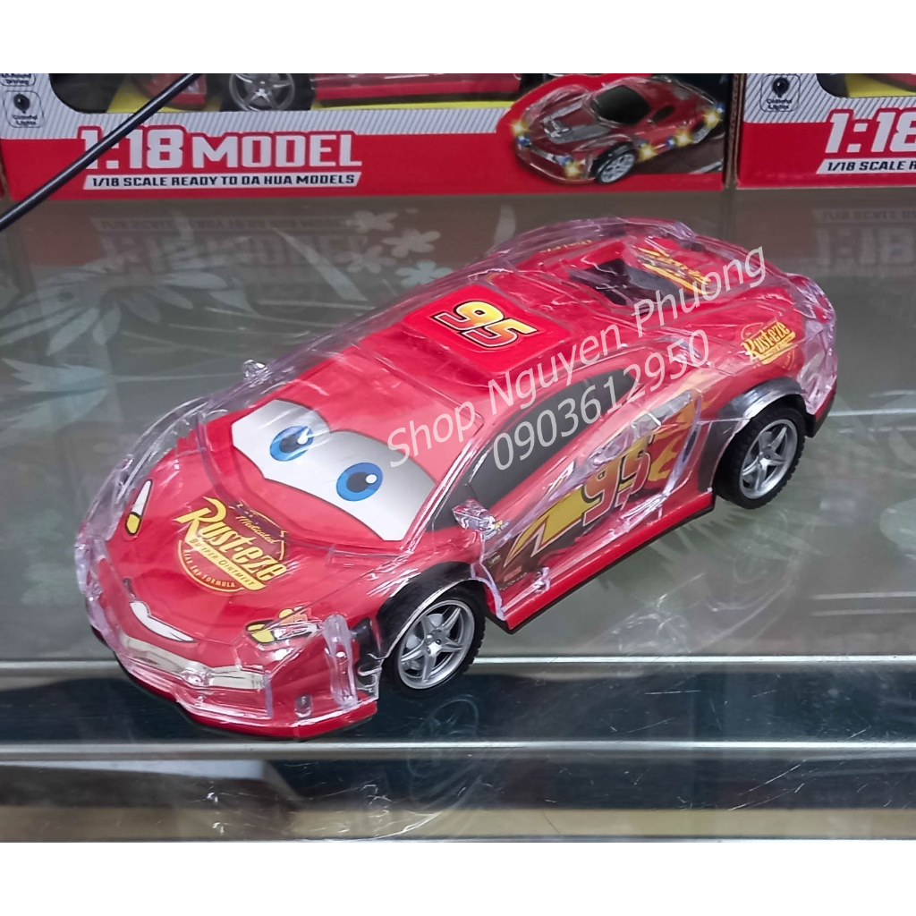 Xe điều khiển Lightning McQueen đèn Led 3D 7 màu