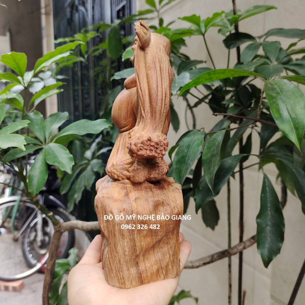 Tượng phật di lặc nghênh hỉ gỗ ngọc am thơm phức