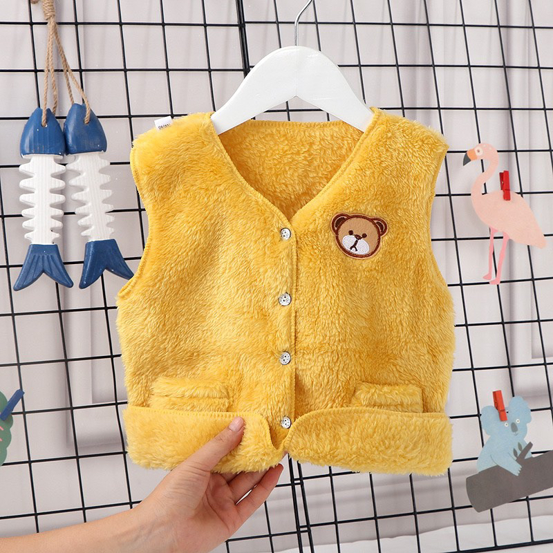 Áo gile lông cho bé hàng qc lông mềm mượt