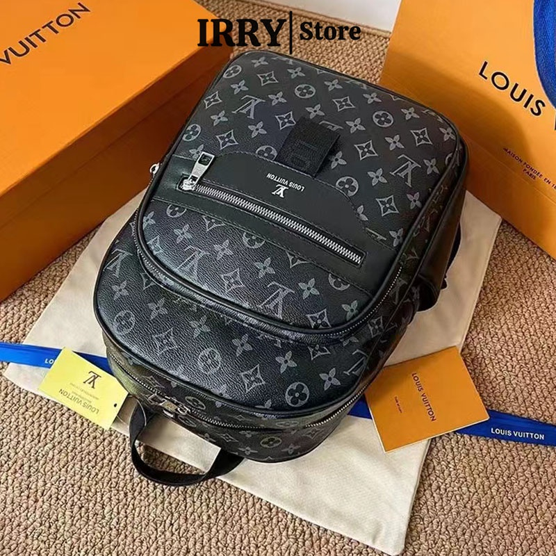 Balo da nam nữ đi học lv đẹp IRRY cặp đi học nam nữ thời trang cao cấp đeo vai phong cách unisex