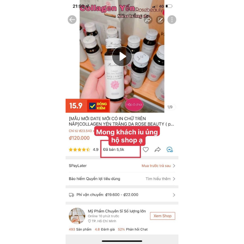 COLLAGEN YẾN TRẮNG DA ROSE BEAUTY