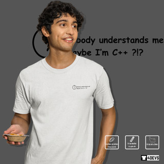 Áo thun it tay ngắn unisex lập trình viên - am i c++ ?