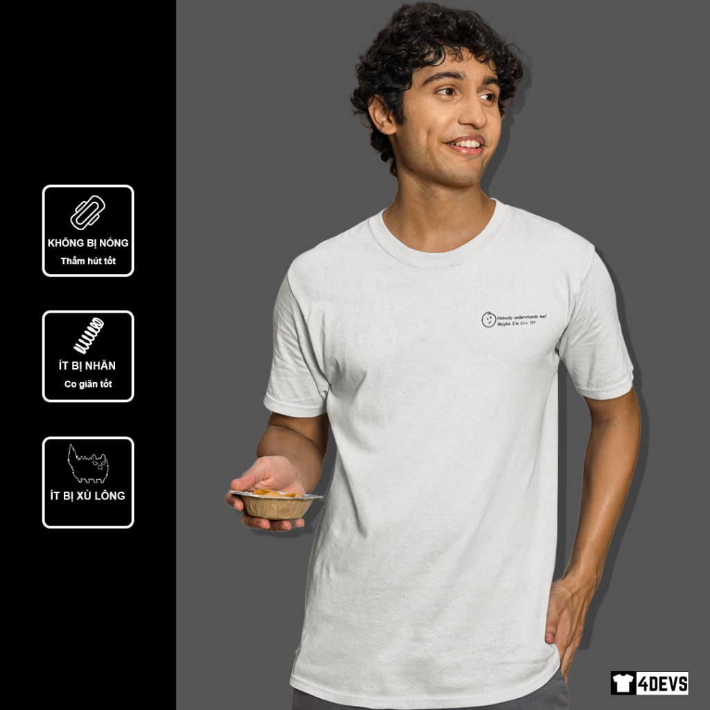 Áo thun nam nữ IT tay ngắn Unisex Lập trình viên - Am I C++ ?