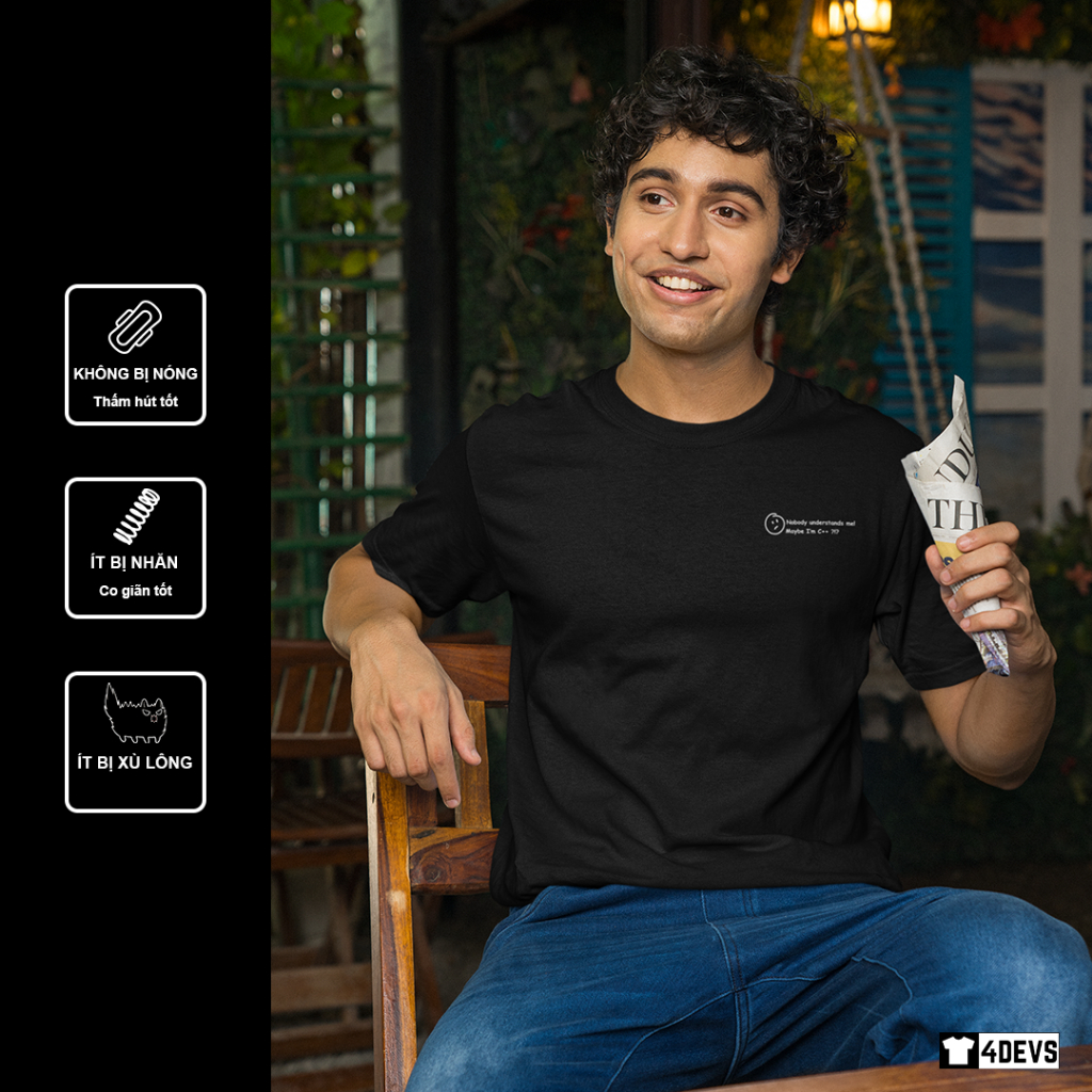 Áo thun nam nữ IT tay ngắn Unisex Lập trình viên - Am I C++ ?