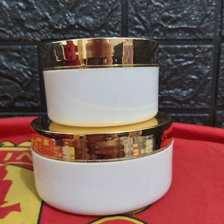 Hủ đựng kem nắp xi vàng
