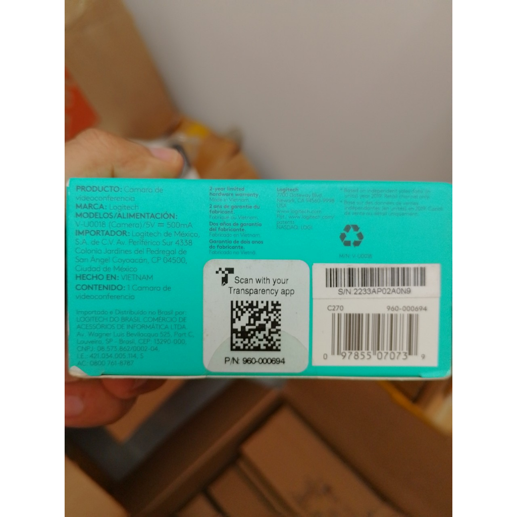 Thiết bị ghi hình, Webcam Logitech C270