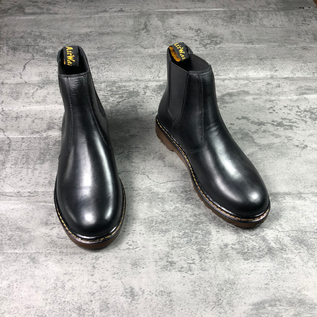 Giày chelsea boots da bò đế kếp Beman BMB01, lớp da ngoài da bò nappa nhập khẩu cao cấp, đế kếp cao cấp chống chơn trươt