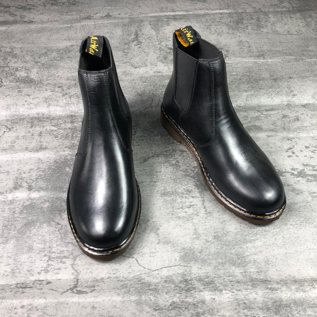 Giày chelsea boots da bò đế kếp Beman BMB01, lớp da ngoài da bò nappa nhập khẩu cao cấp, đế kếp cao cấp chống chơn trươt