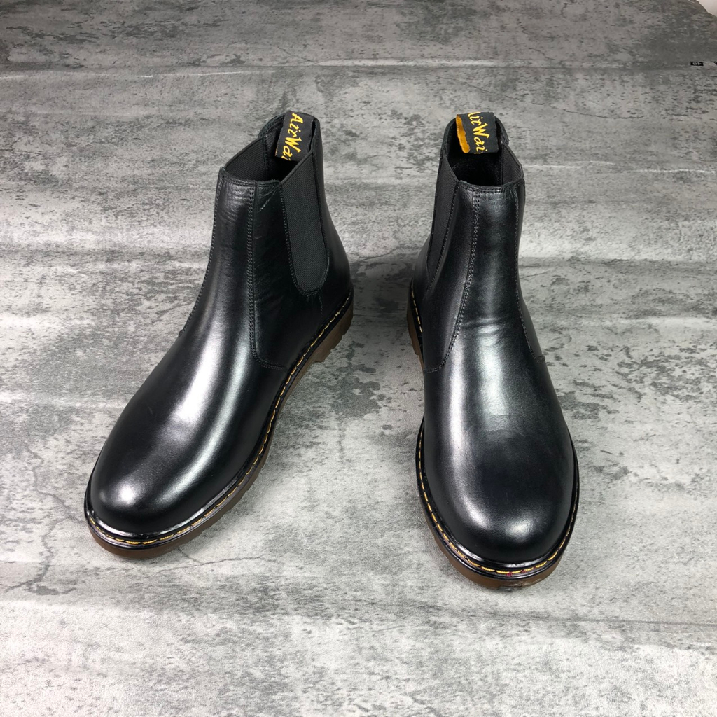 Giày chelsea boots da bò đế kếp Beman BMB01, lớp da ngoài da bò nappa nhập khẩu cao cấp, đế kếp cao cấp chống chơn trươt