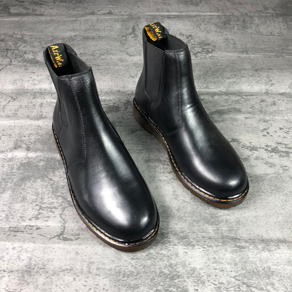 Giày chelsea boots da bò đế kếp Beman BMB01, lớp da ngoài da bò nappa nhập khẩu cao cấp, đế kếp cao cấp chống chơn trươt