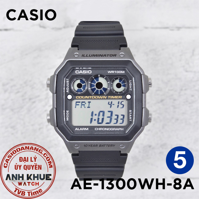 Đồng hồ nam dây nhựa Casio chính hãng AE-1300 Series (42mm)