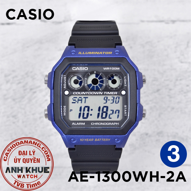 Đồng hồ nam dây nhựa Casio chính hãng AE-1300 Series (42mm)